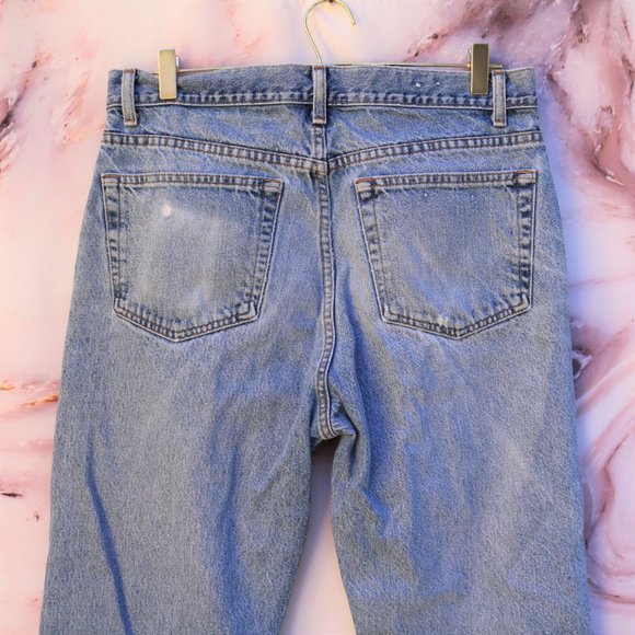 Vintage 90s High Rise Distressed Mom Jeans Sz 34 - Picture 6 of 9